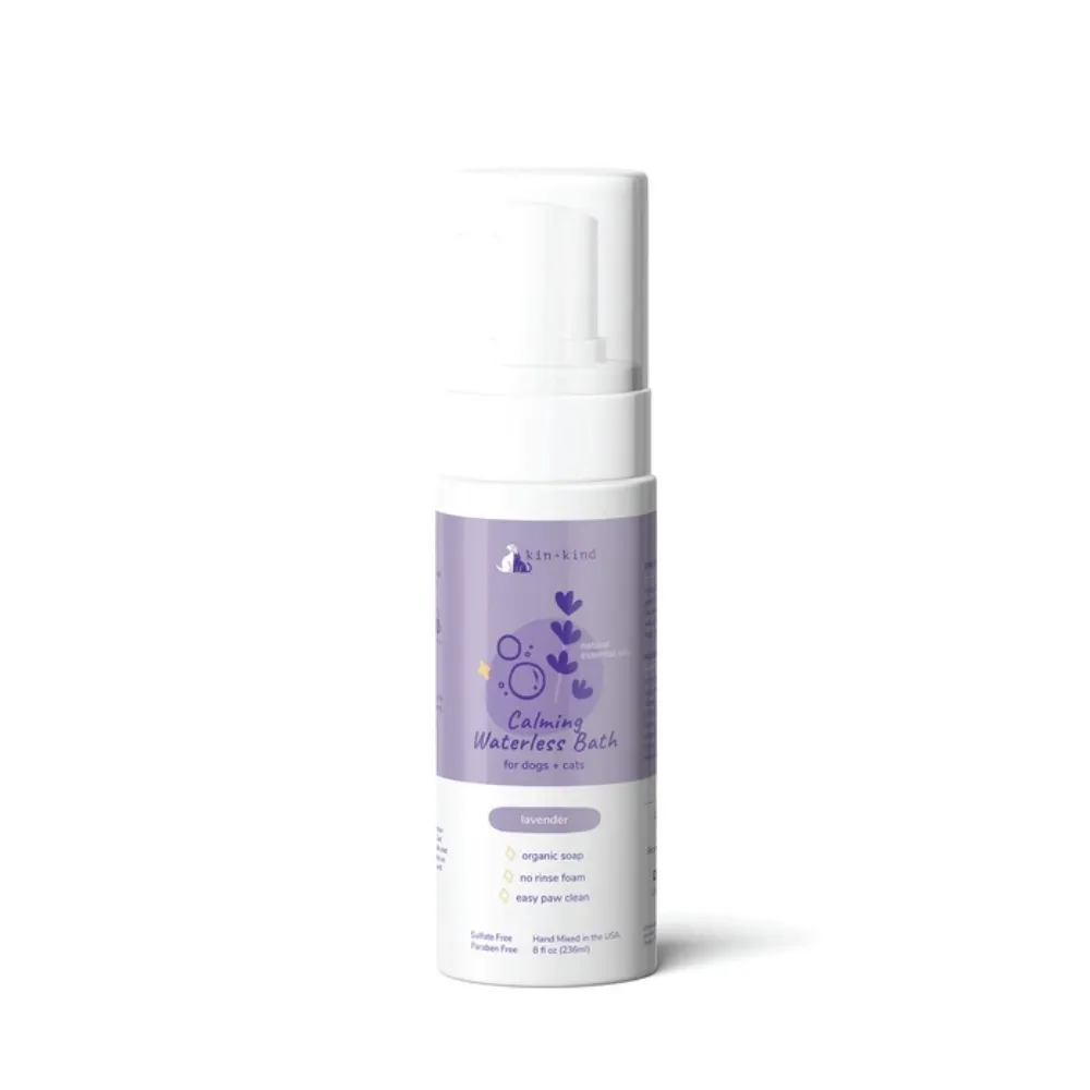 10% OFF: Kin Kind Lavender Calming Waterless Bath Shampoo For Cats & Dogs 8oz