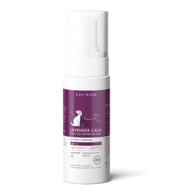 10% OFF: Kin Kind Lavender Calming Waterless Bath Shampoo For Cats & Dogs 8oz