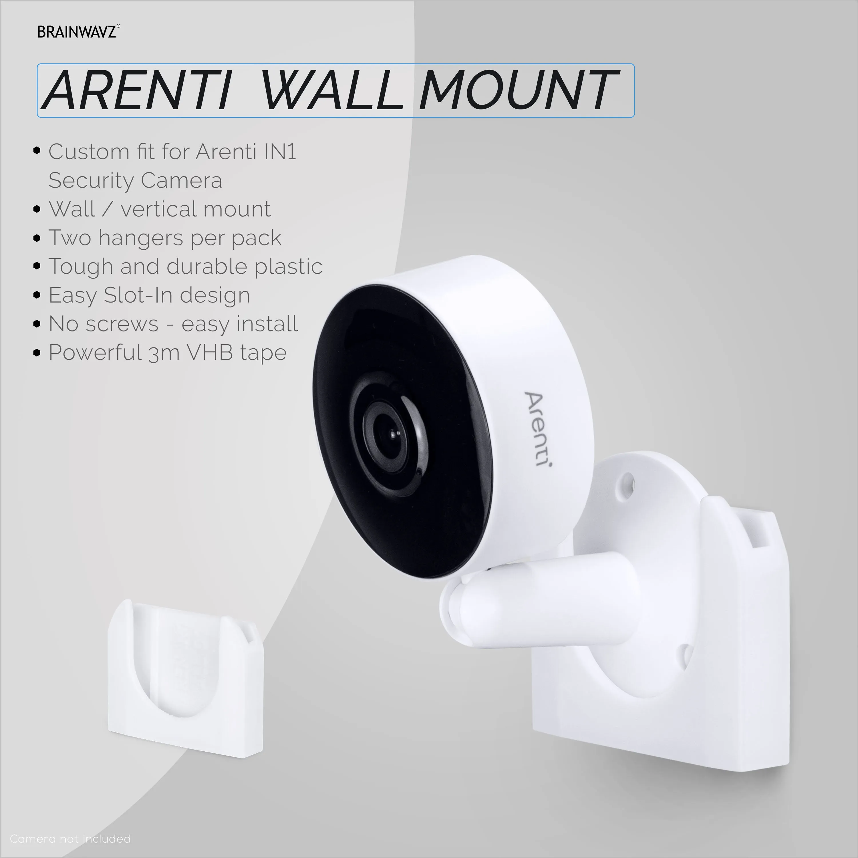 2-Pack Wall Mount For Arenti IN1 Security Camera Wall Mount, Adhesive Holder, Easy to Install Bracket, No Screws or Drilling