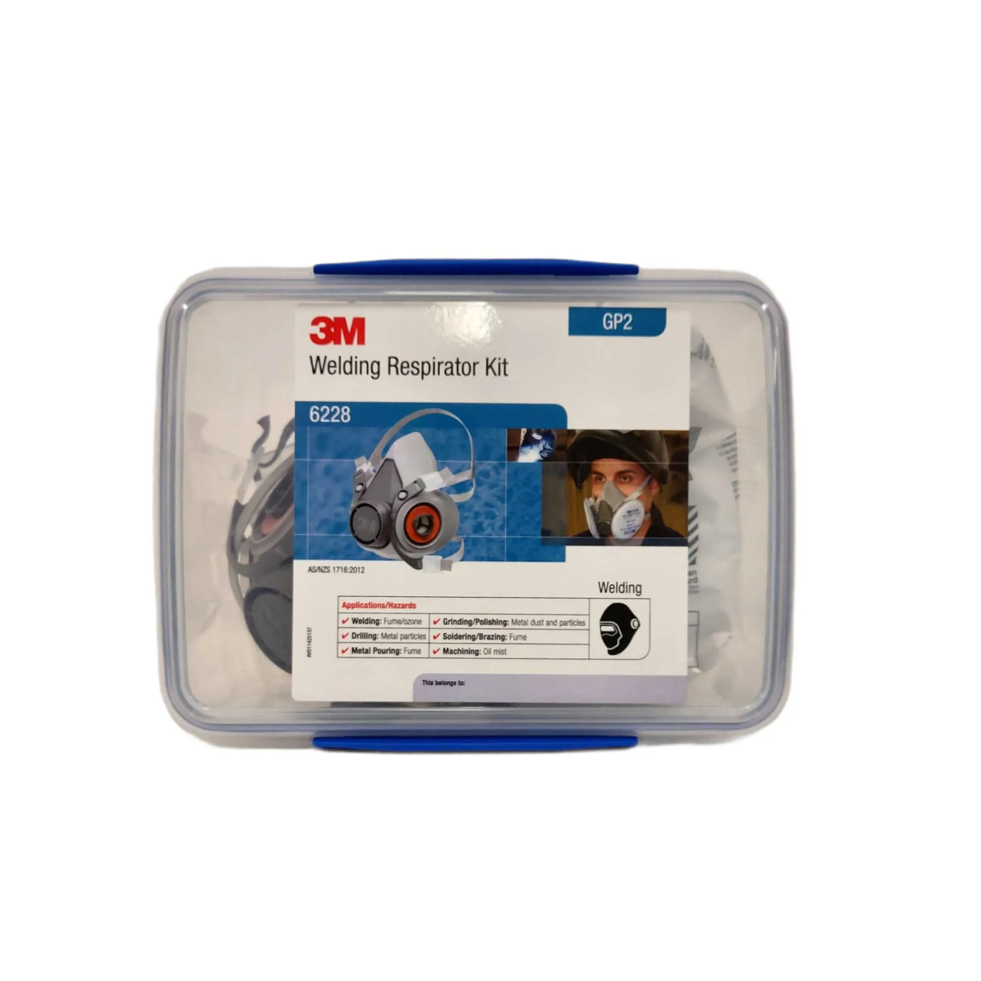 3M Welding Respirator Kit | GP2 Filter | Reusable Half Face Fume Mask | Medium 6000