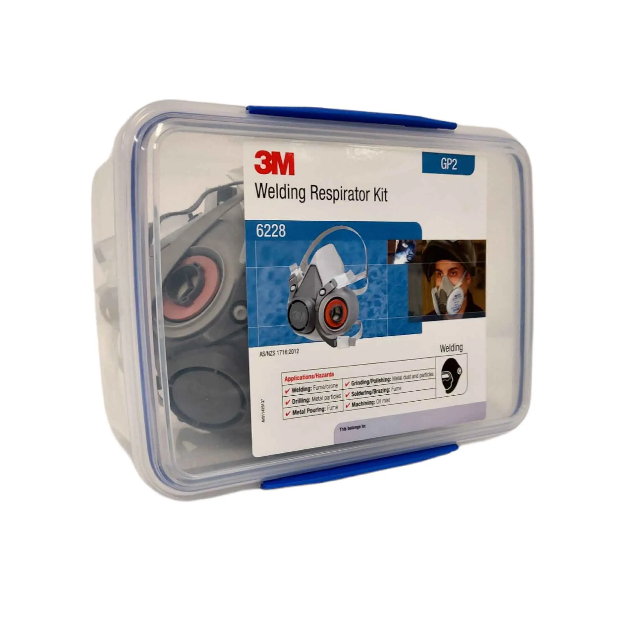 3M Welding Respirator Kit | GP2 Filter | Reusable Half Face Fume Mask | Medium 6000