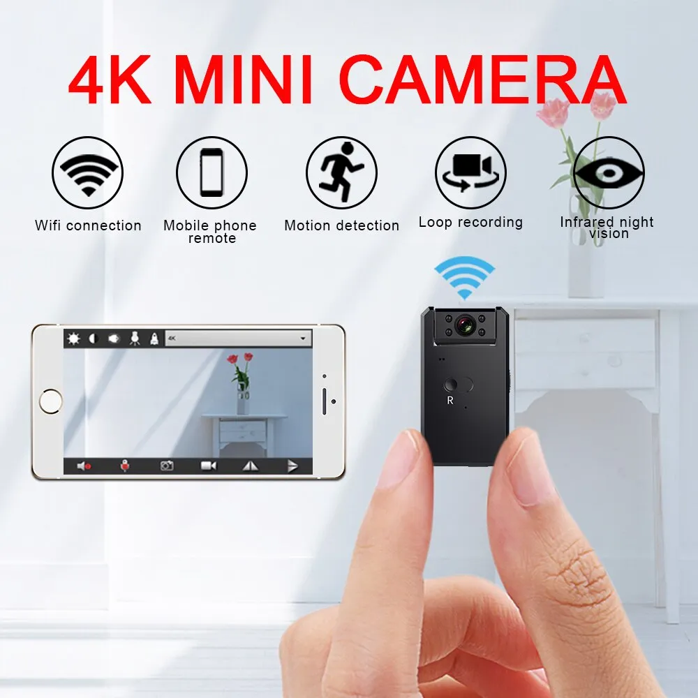 4K Mini Camera WiFi  Smart Wireless Camcorder