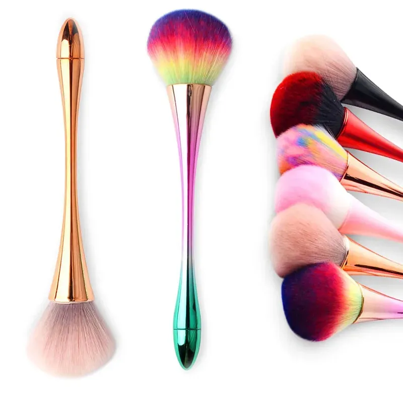 6 Styles Gold Powder Brush Professional Nail Art Make Up Brush Large Cosmetic Face Cont Cosmetic Face Cont Brocha Colorete Tools