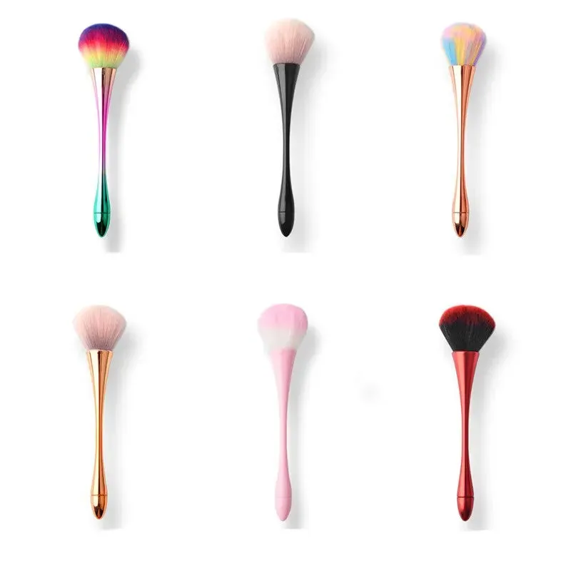 6 Styles Gold Powder Brush Professional Nail Art Make Up Brush Large Cosmetic Face Cont Cosmetic Face Cont Brocha Colorete Tools
