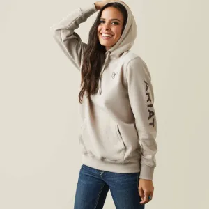 Ariat Ladies Oatmeal Heather Logo Hoodie