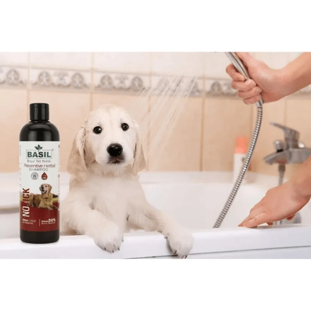 Basil Herbal No Ticks Dog Shampoo