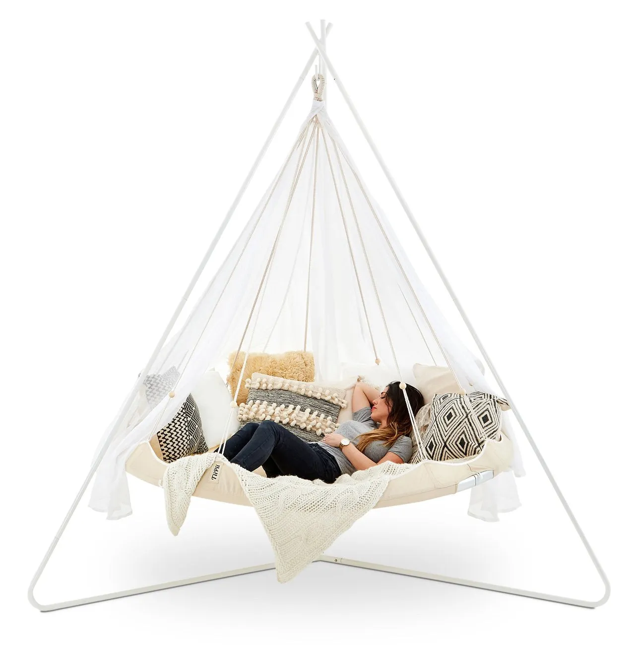 Classic TiiPii Tripod Stand For Hanging Beds(White)