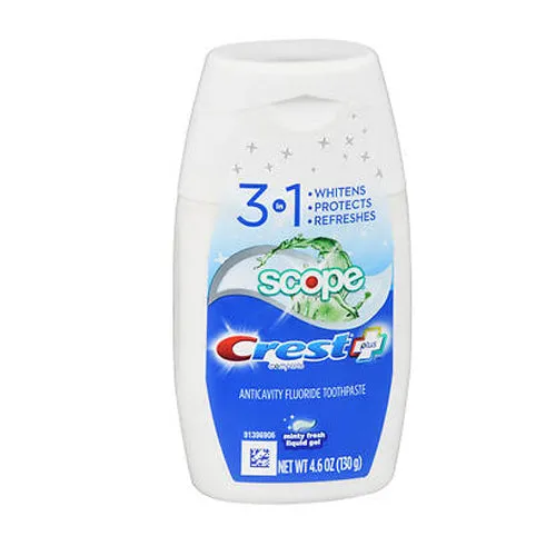 Crest Complete Plus Scope Toothpaste Minty Fresh Liquid Gel 4.6 Oz By Crest