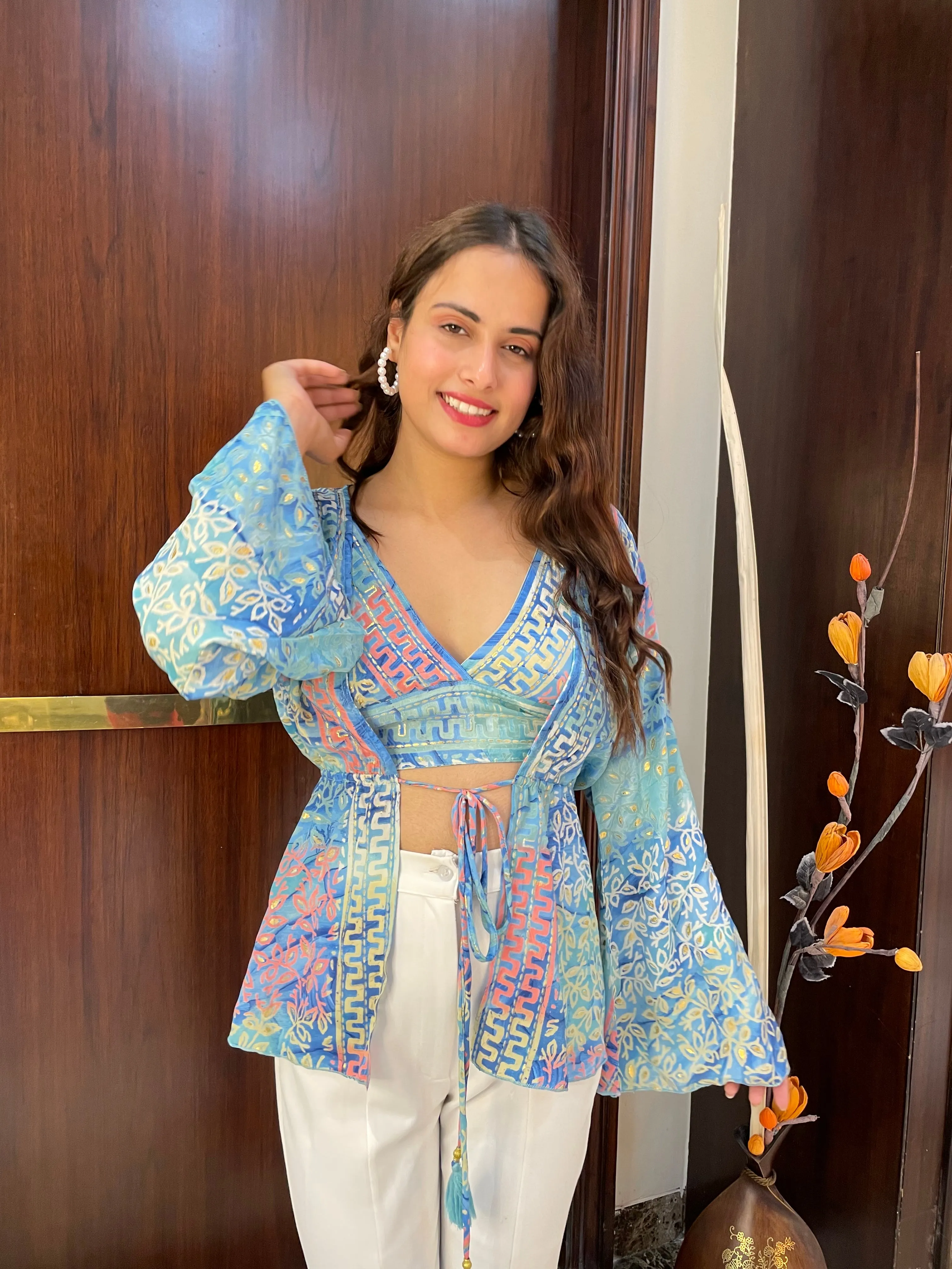 Dramatic Bell Sleeve Pair - Minty Ocean Breez
