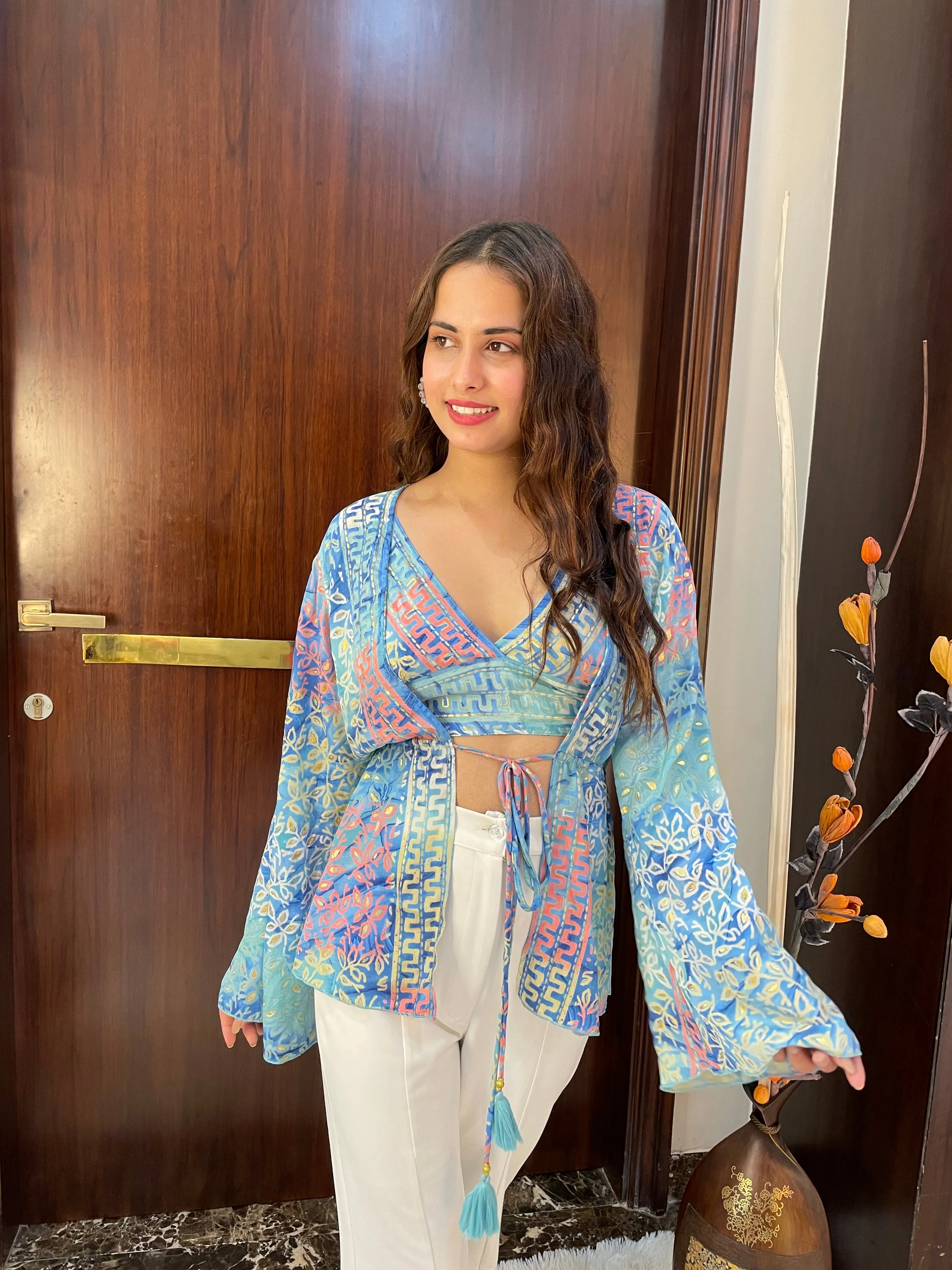 Dramatic Bell Sleeve Pair - Minty Ocean Breez