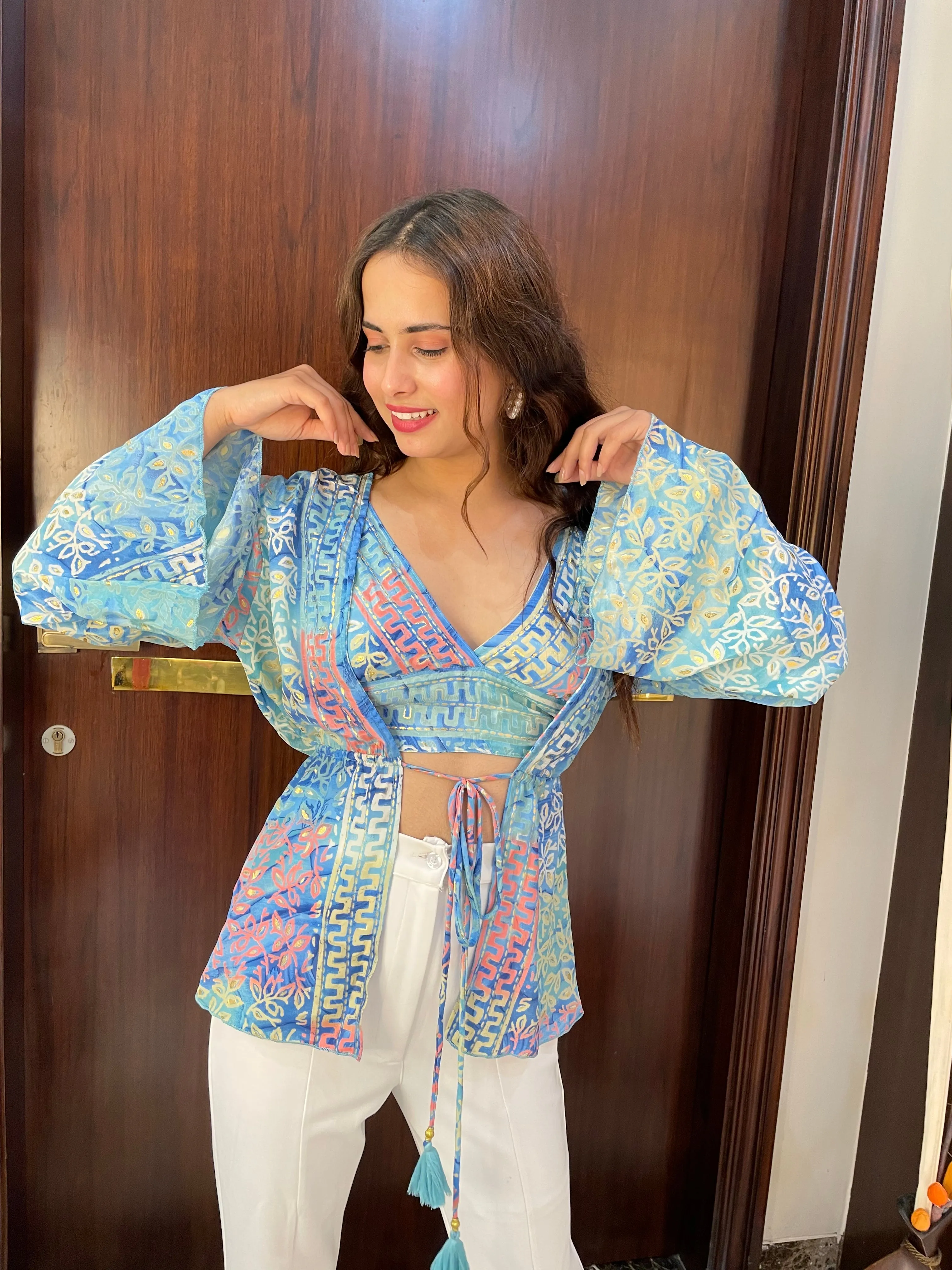 Dramatic Bell Sleeve Pair - Minty Ocean Breez