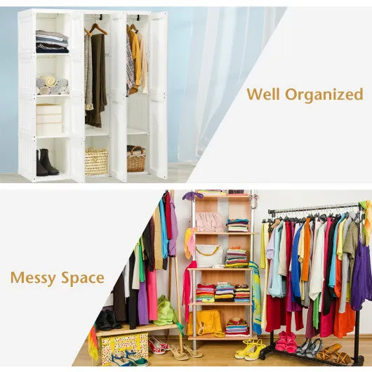 Foldable Closet Clothes Organizer with 12 Cubby Storage