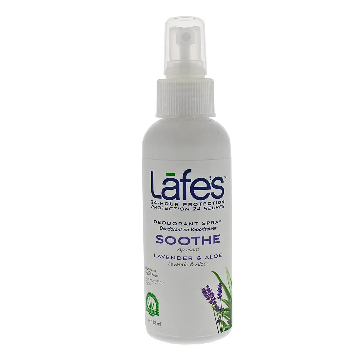 LAFES - Deodorant Spray Soothe, Lavender & Aloe - 4 oz. (118 ml)