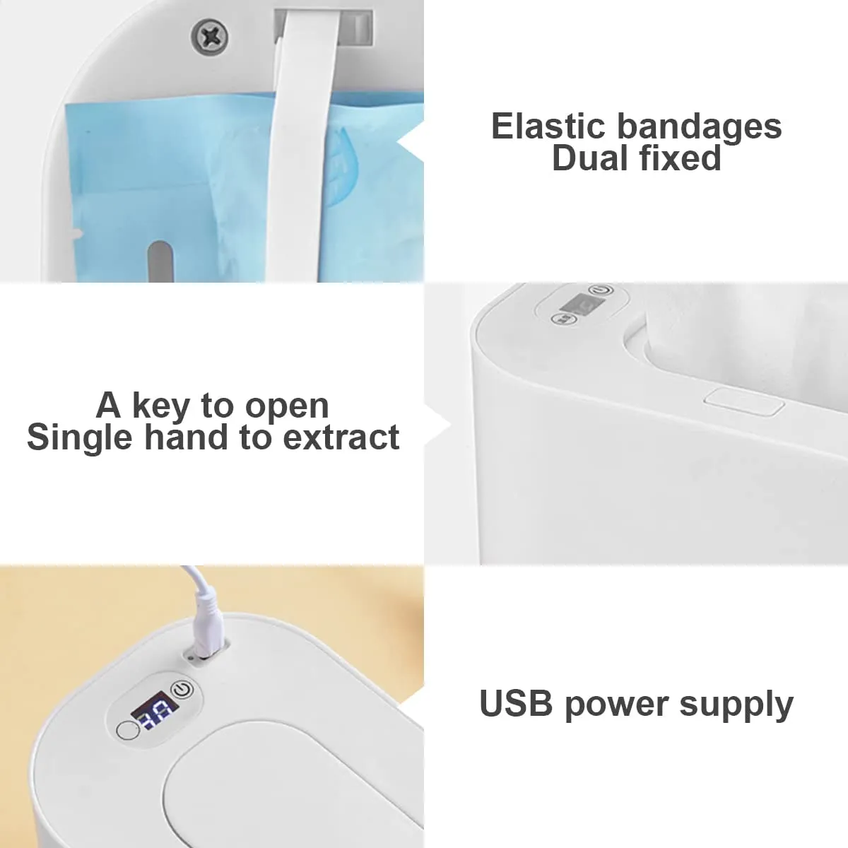 LED Quick Heating Large Capacity Baby Wipe Warmer & Dispenser Bn-link