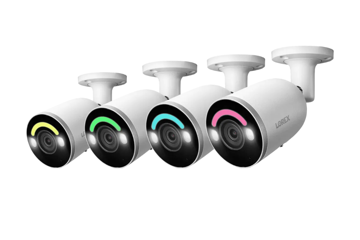 Lorex 4K IP Wired Bullet Security Camera with Smart Security Lighting and Smart Motion Detection
