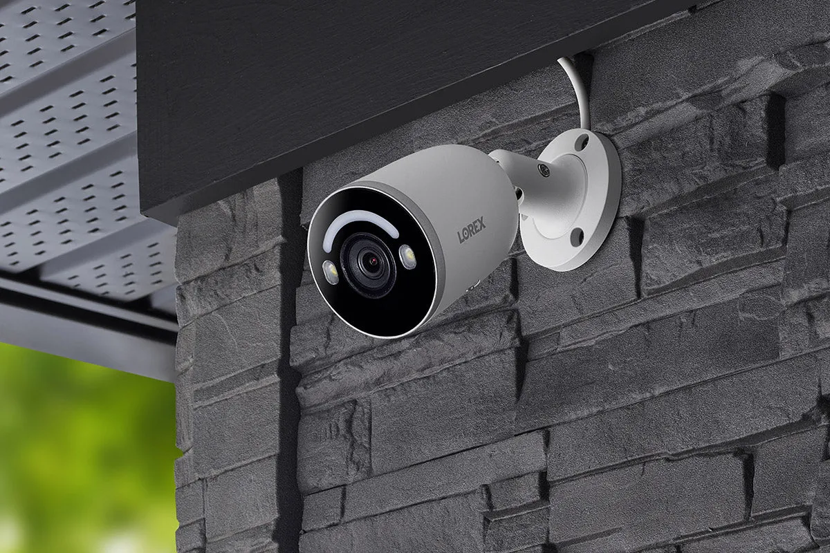 Lorex 4K IP Wired Bullet Security Camera with Smart Security Lighting and Smart Motion Detection