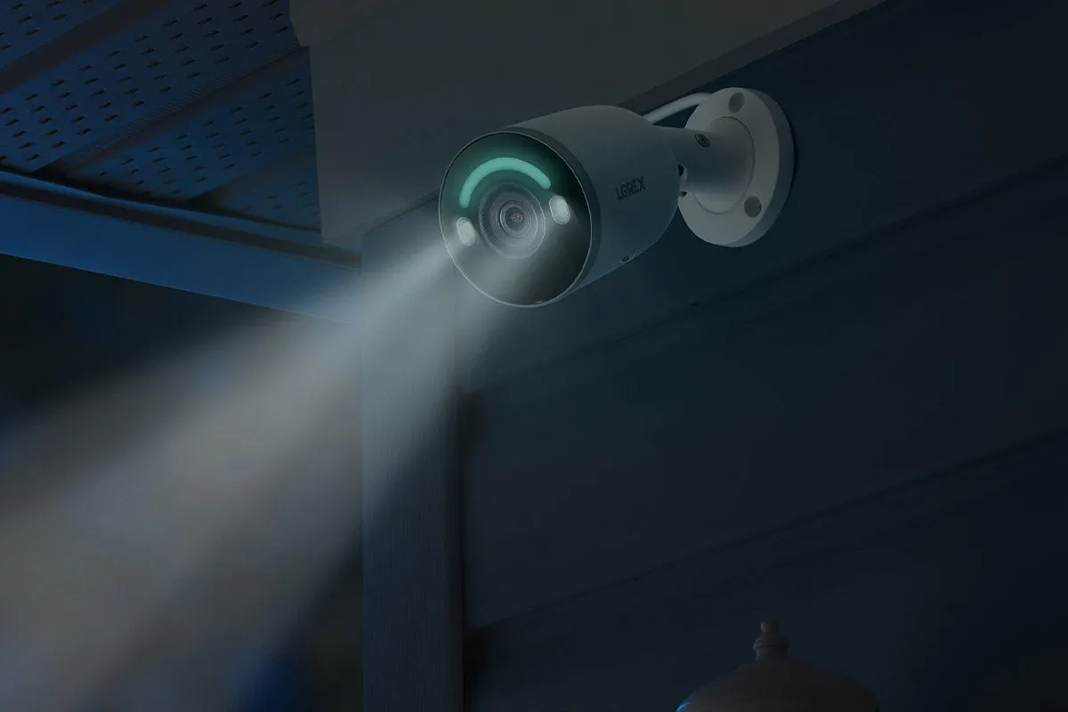 Lorex 4K IP Wired Bullet Security Camera with Smart Security Lighting and Smart Motion Detection