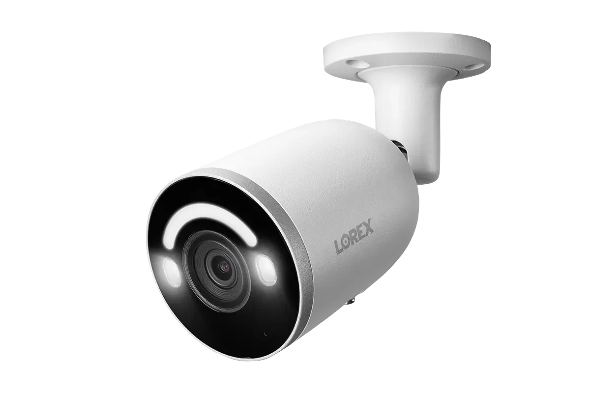 Lorex 4K IP Wired Bullet Security Camera with Smart Security Lighting and Smart Motion Detection