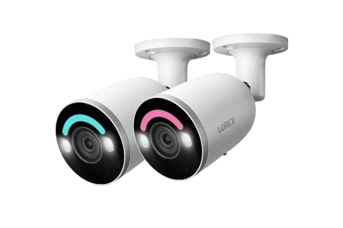 Lorex 4K IP Wired Bullet Security Camera with Smart Security Lighting and Smart Motion Detection