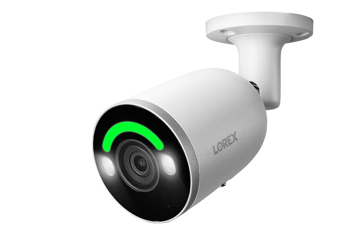 Lorex 4K IP Wired Bullet Security Camera with Smart Security Lighting and Smart Motion Detection