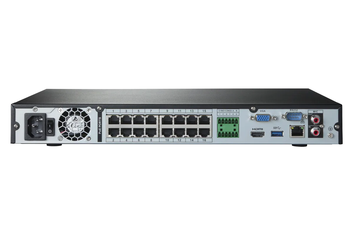 Lorex Elite Series NVR with A4 4MP (2K) IP Bullet Cameras - 4K 32-Channel 8TB Wired System