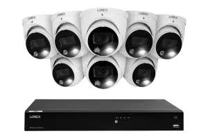 Lorex Fusion Series 4K 16 Camera Capable (Wired or Fusion Wi-Fi) 4TB Wired NVR System with H13 IP Dome Cameras