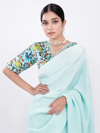 Minty Summer Wedding Saree