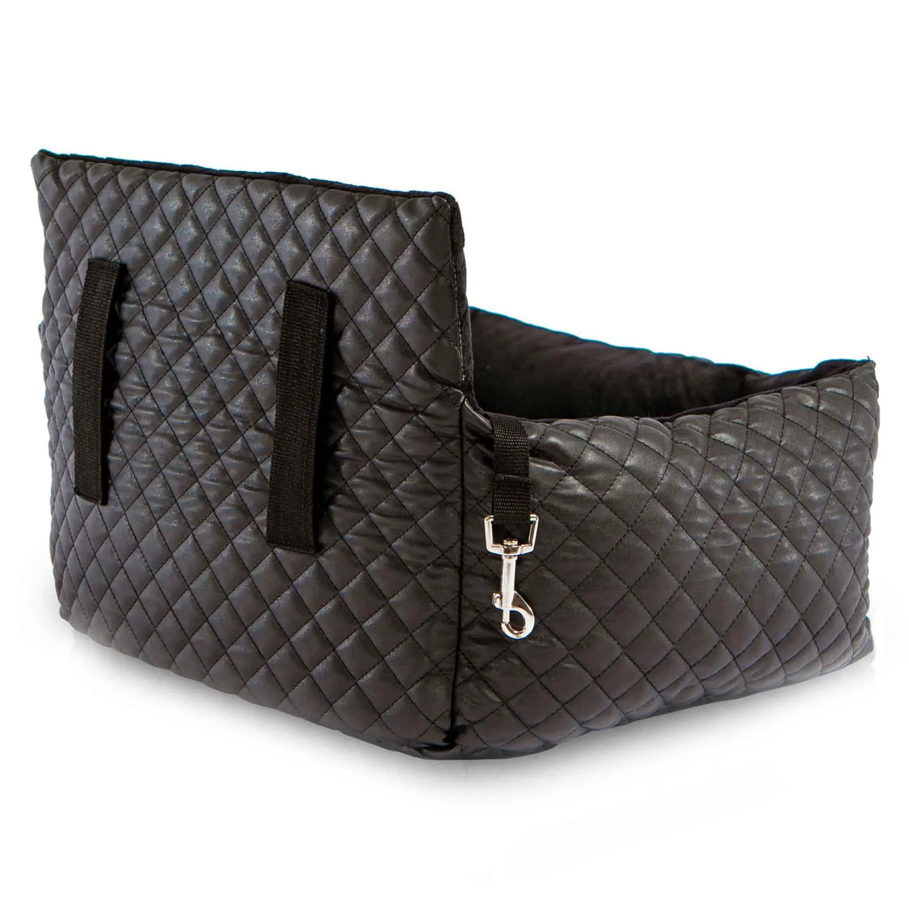 Nandog Luxe Dog Car Seat (Black Vegan Leather)