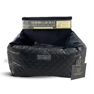 Nandog Luxe Dog Car Seat (Black Vegan Leather)