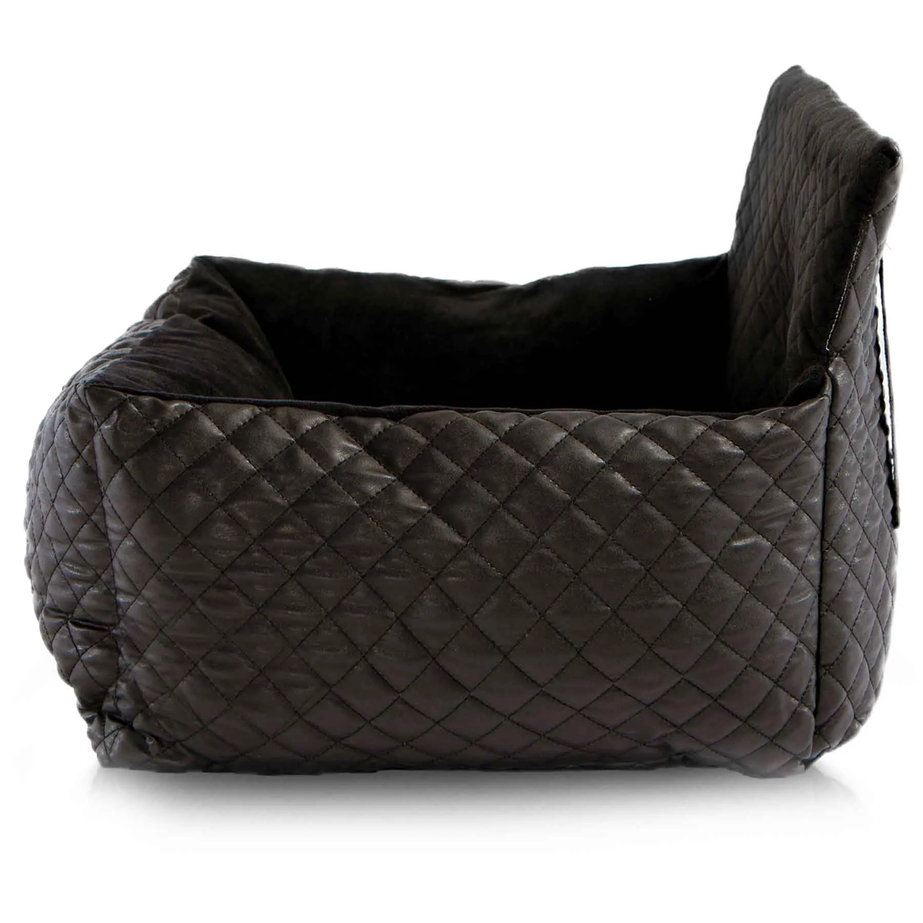 Nandog Luxe Dog Car Seat (Black Vegan Leather)