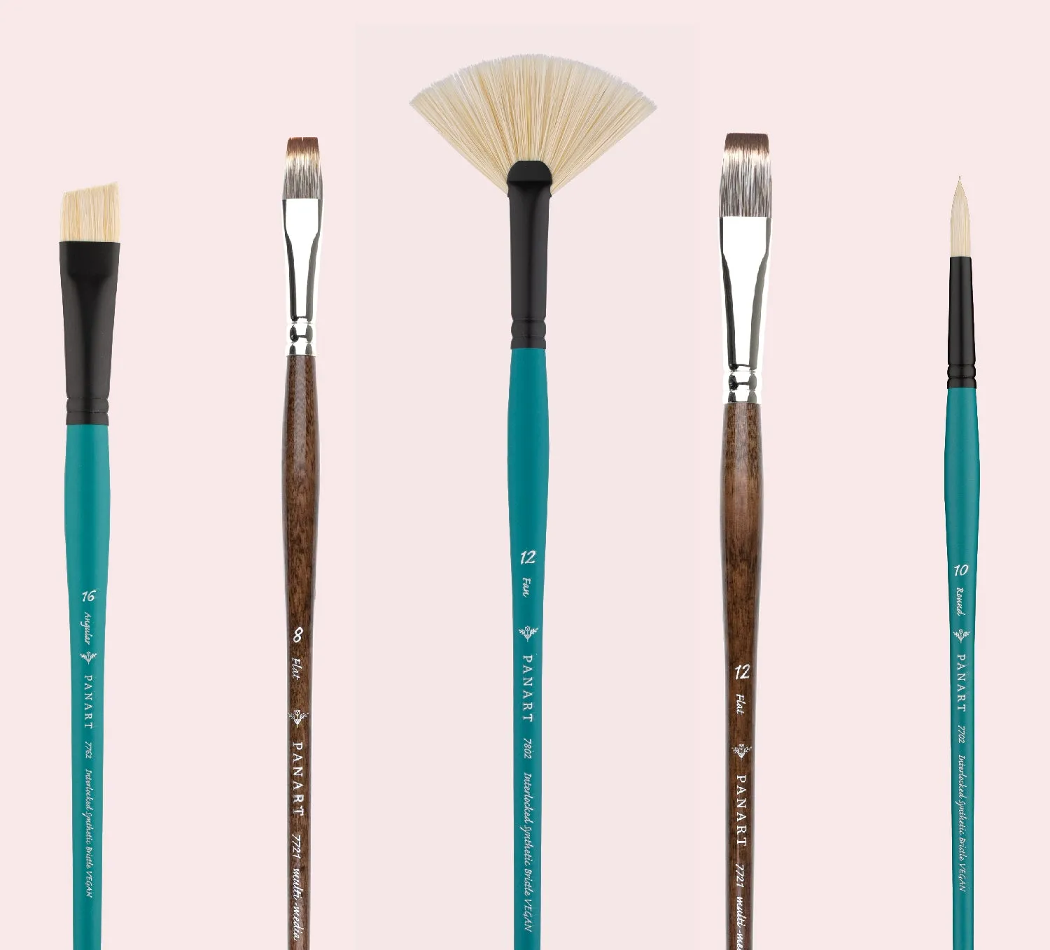 PANART BRISTLE LH FAN BRUSH SET F-6,10,14