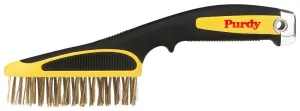 Purdy 140910100 Short Handle Wire Brush, Stainless Steel Bristle, 3 in W Brush, 11 in OAL, Black :EA: QUANTITY: 1