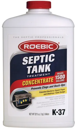 Roebic K-37-Q-C1500 Septic System Treatment, Liquid, Straw, Earthy, 1 qt :QUART: QUANTITY: 4