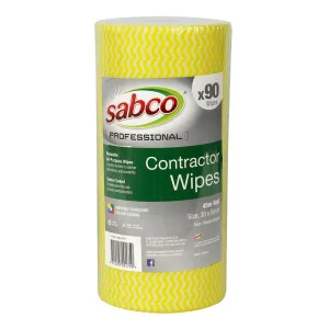 Sabco Professional Contractor Wipes 90 Sheets Yellow