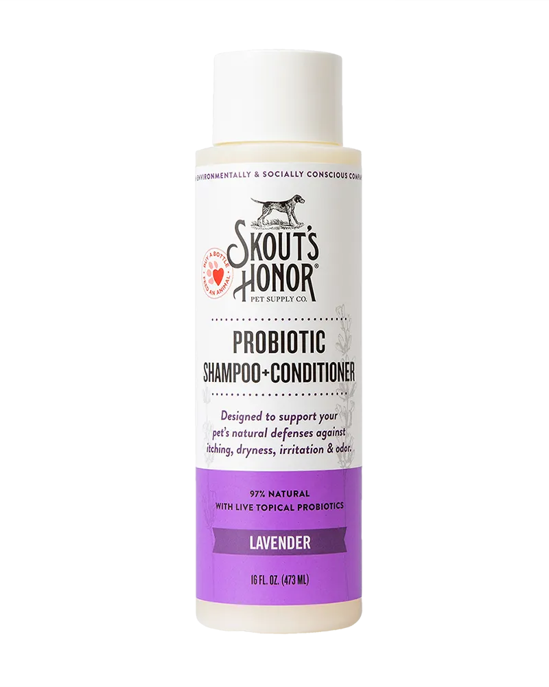 Skout’s Honor Probiotic Shampoo   Conditioner for Dogs & Cats - Lavender 16oz