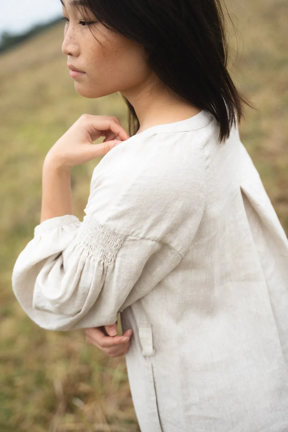 Skylar Linen Dress - Oatmeal