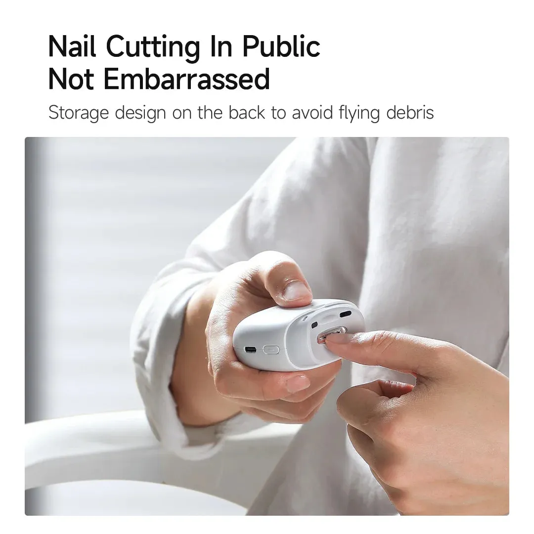 Upgrade Seemagic Electric Automatic Nail Clipper Pro with Touch Start Infrared Protection LED Light Trimmer Cutter Head Tools