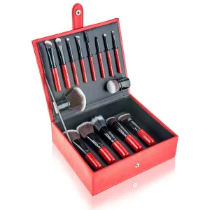 Vanity Vox- 15 Piece Premium Brush Set with Stylish Storage Box and Stand