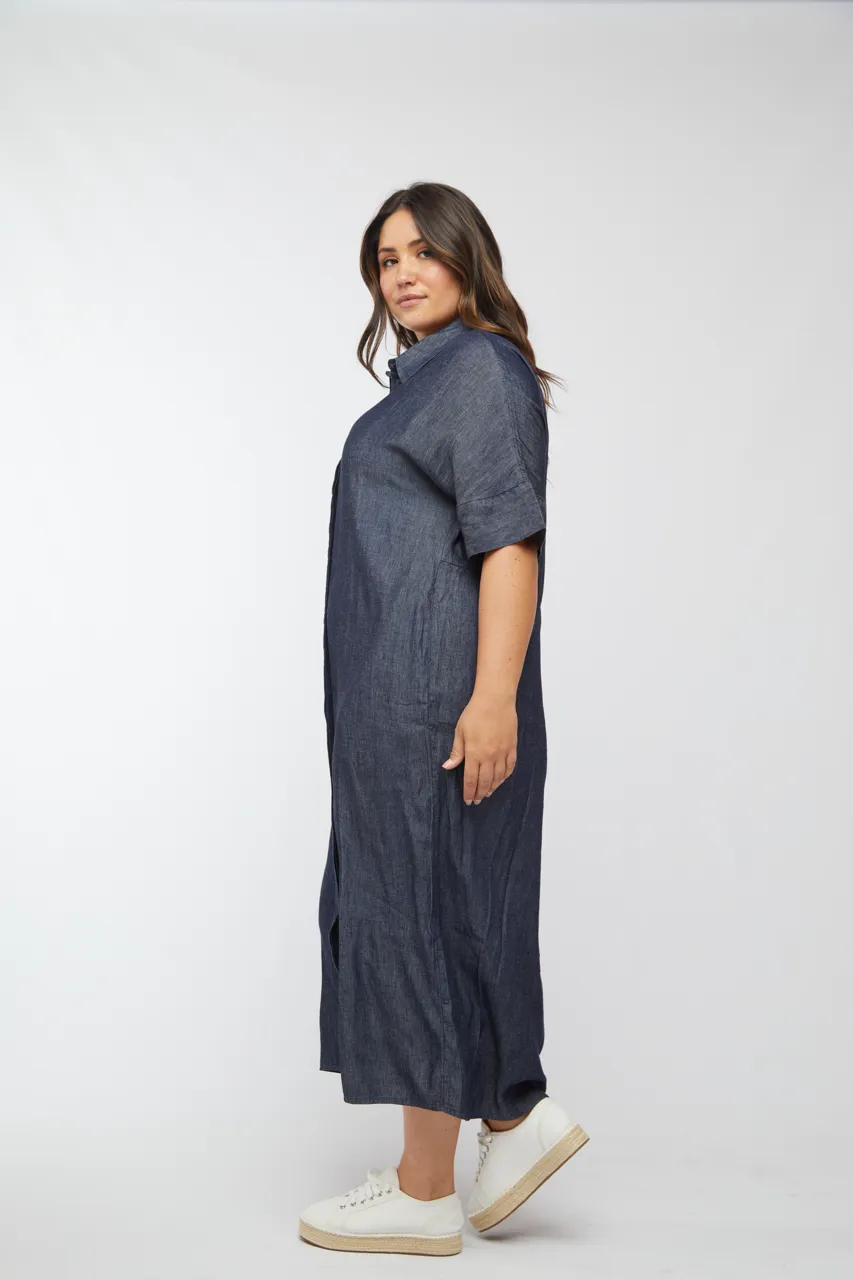 Vista Tunic Dress Dark Indigo