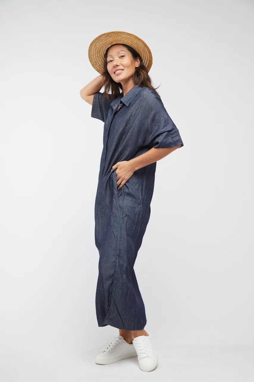 Vista Tunic Dress Dark Indigo