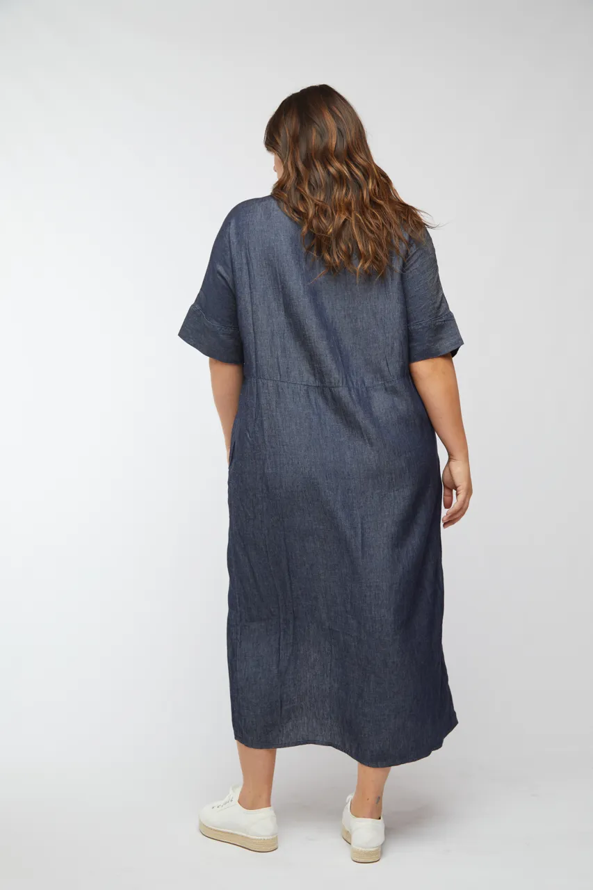 Vista Tunic Dress Dark Indigo
