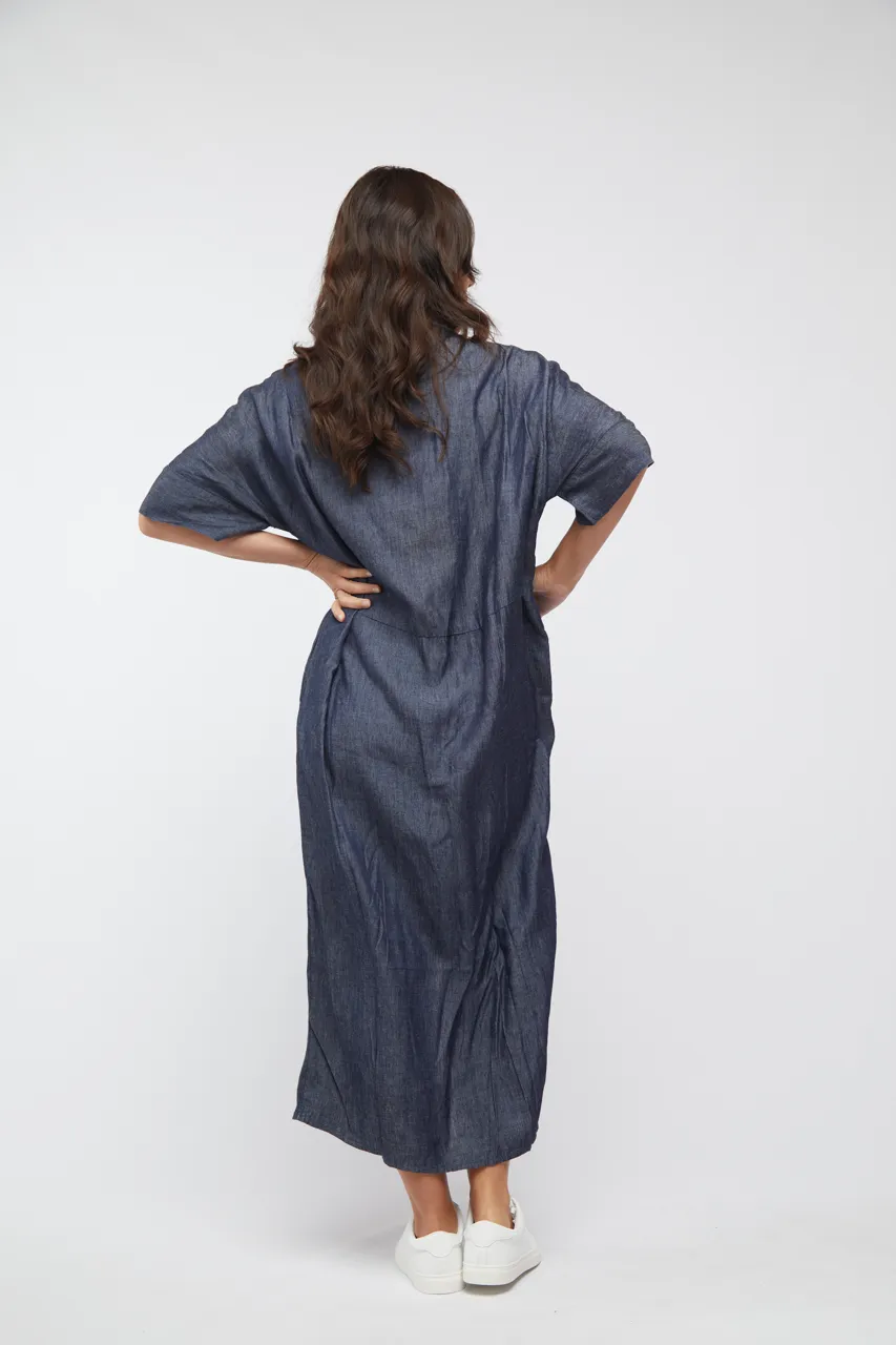 Vista Tunic Dress Dark Indigo