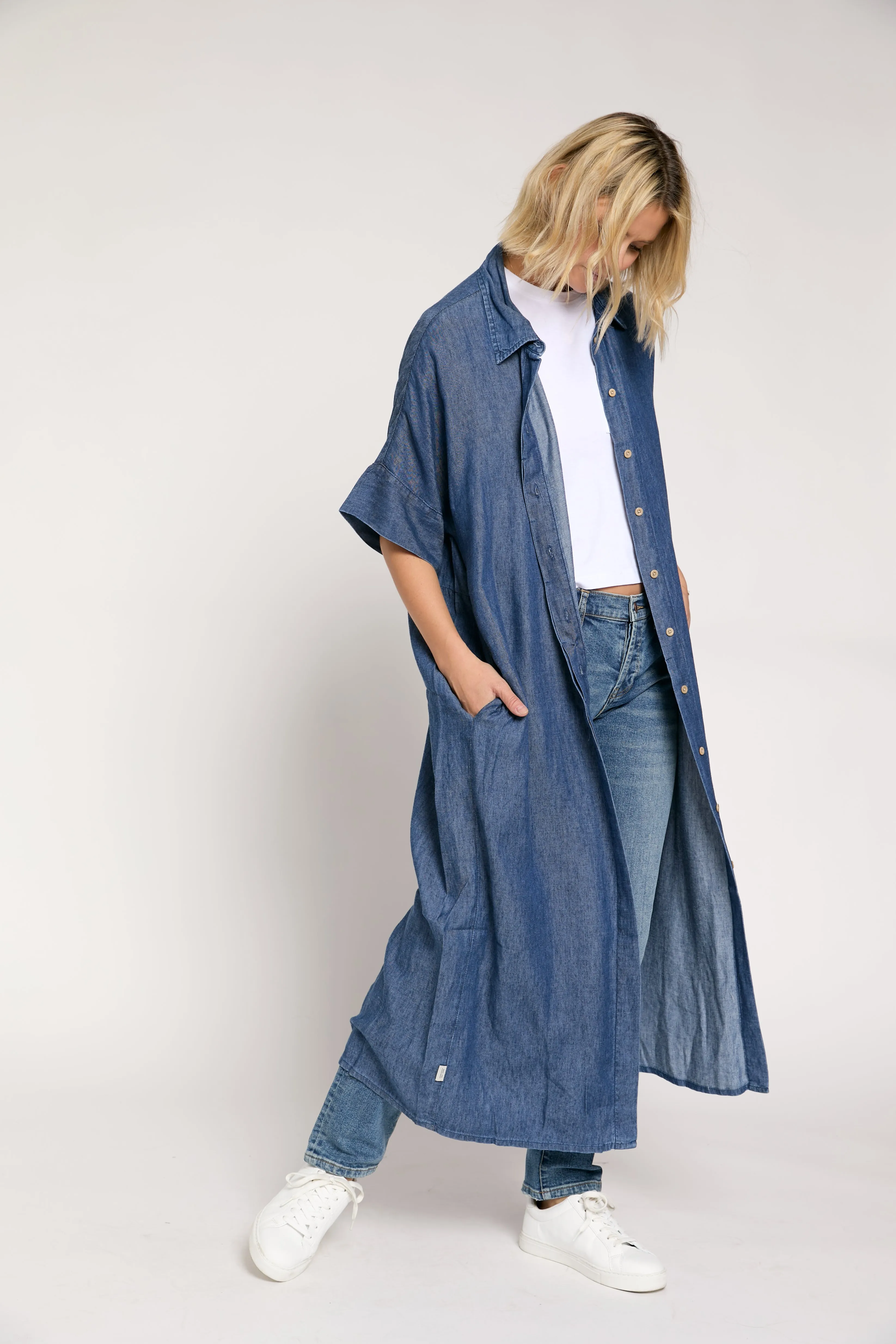 Vista Tunic Dress Medium Indigo