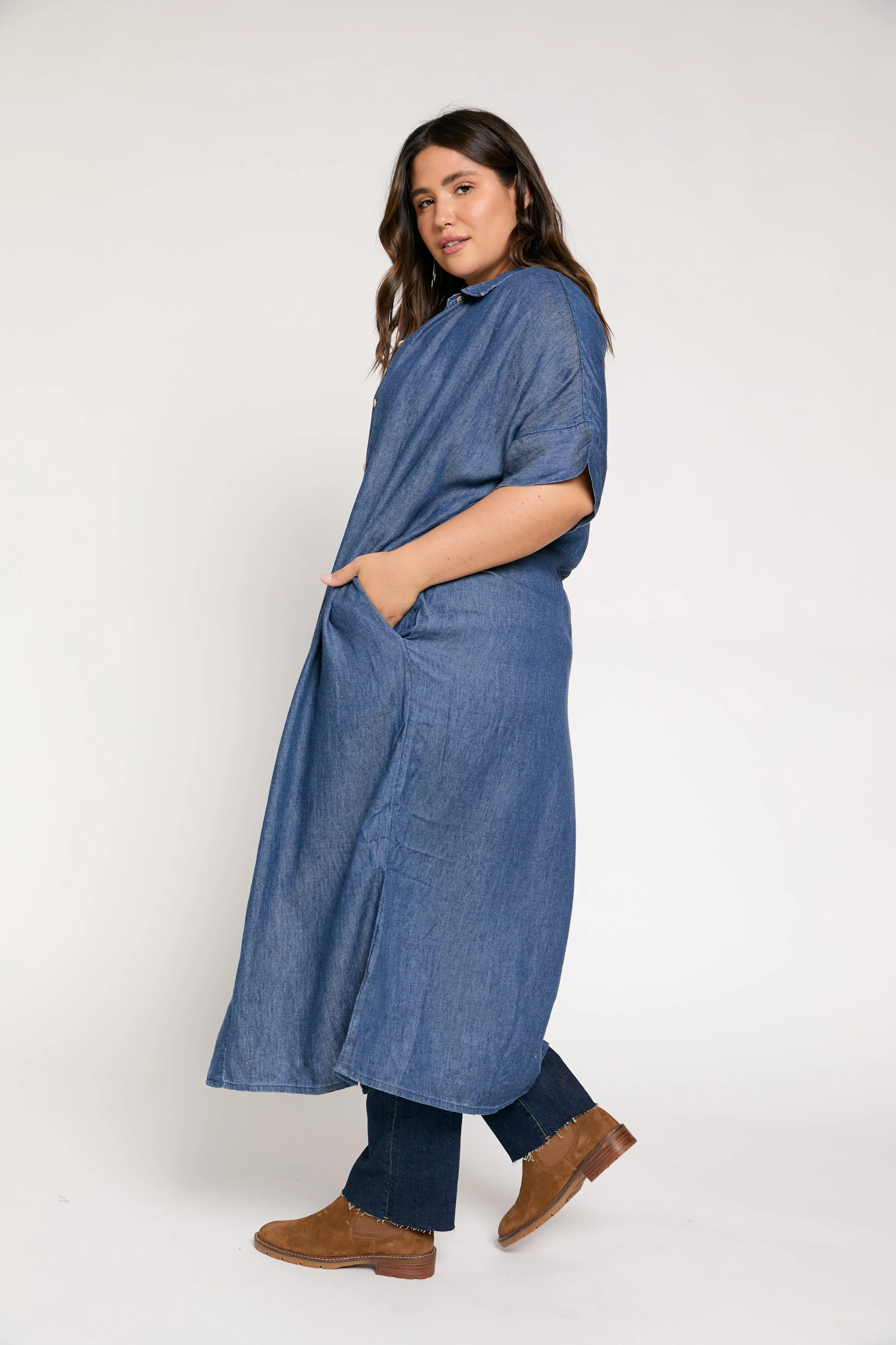 Vista Tunic Dress Medium Indigo