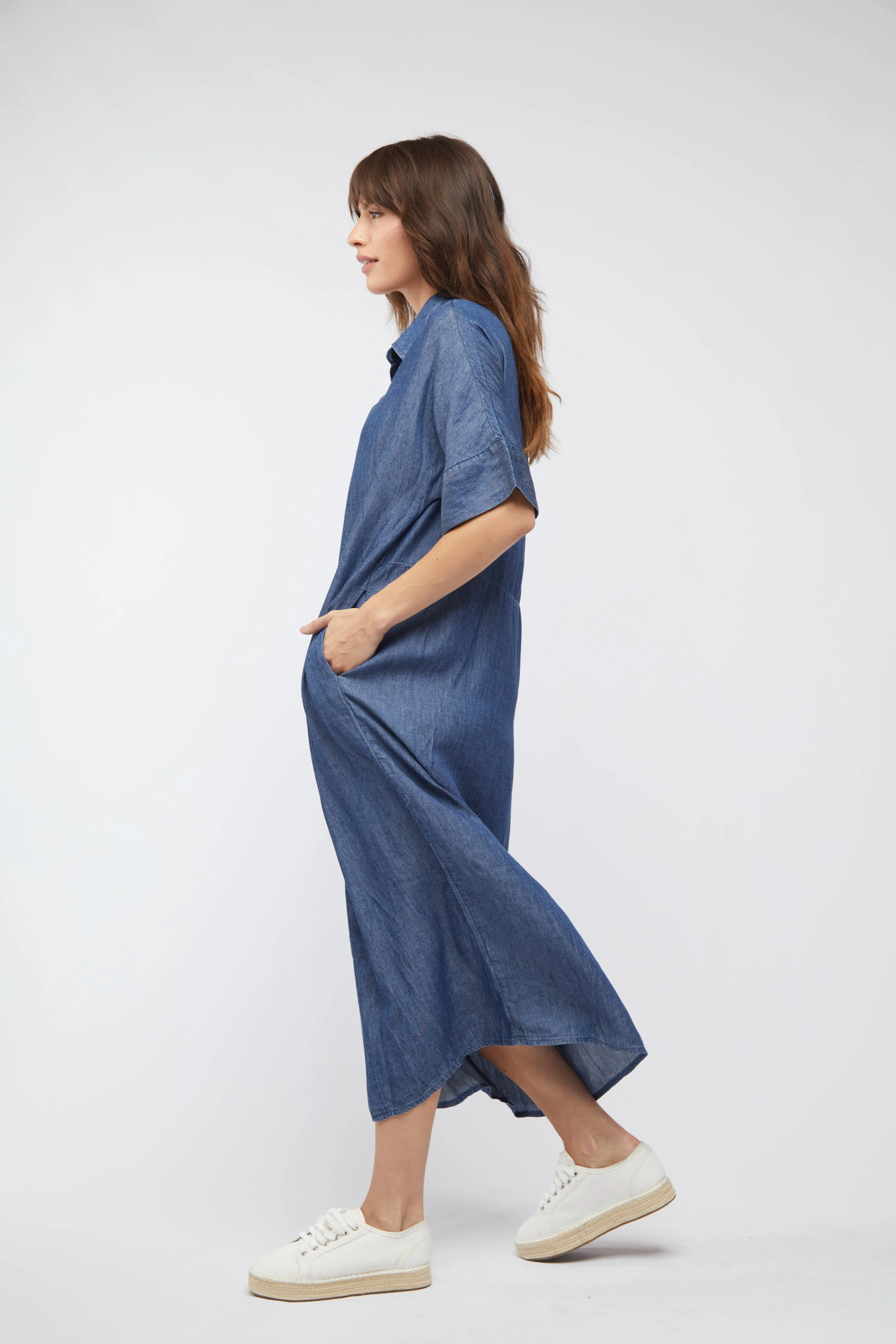 Vista Tunic Dress Medium Indigo