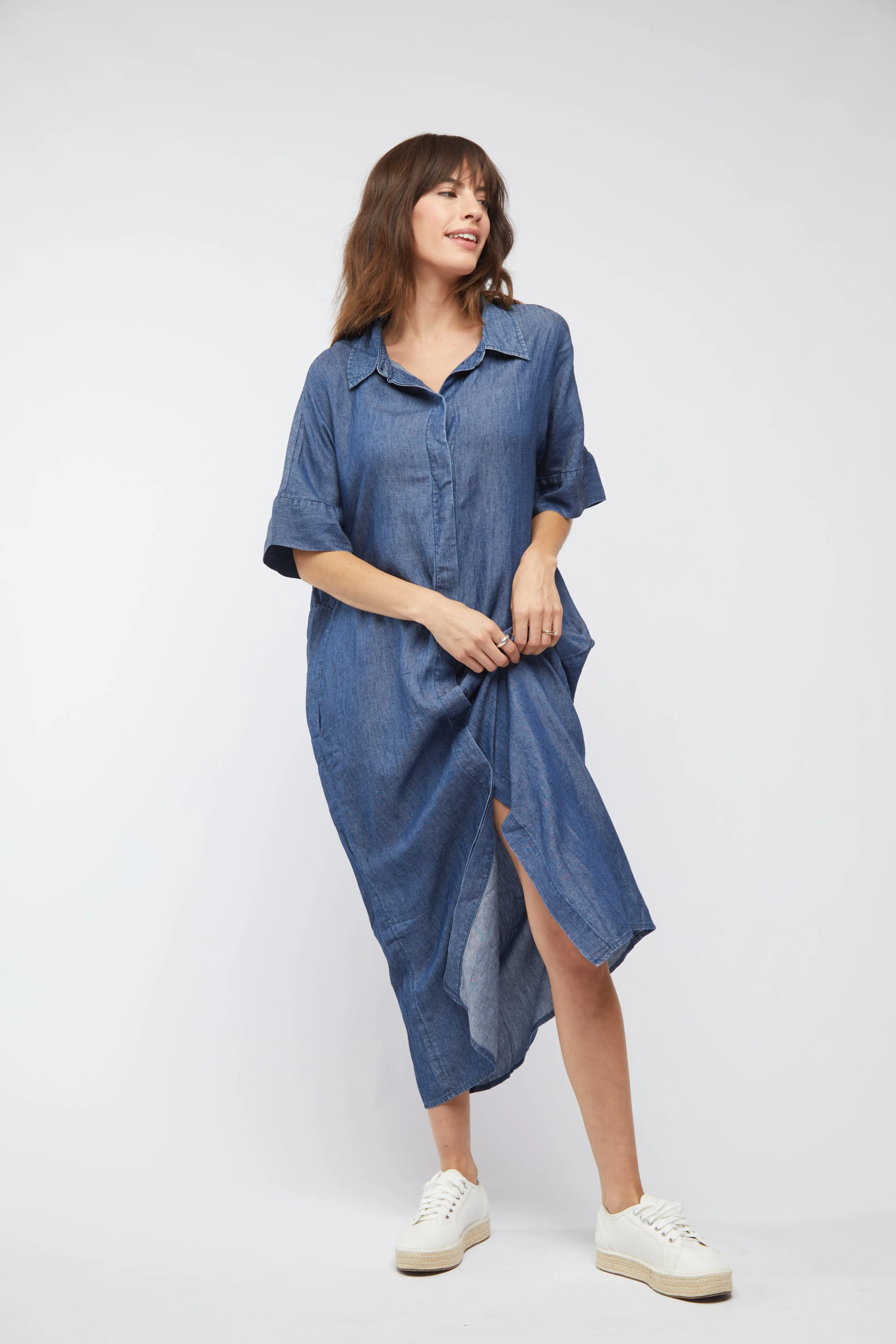 Vista Tunic Dress Medium Indigo
