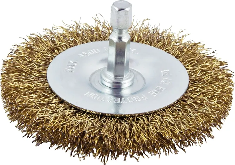 Vulcan 322121OR Wire Wheel Brush, 4 in Dia, 1/4 in Quick Change Shank in Arbor/Shank :CD: QUANTITY: 1