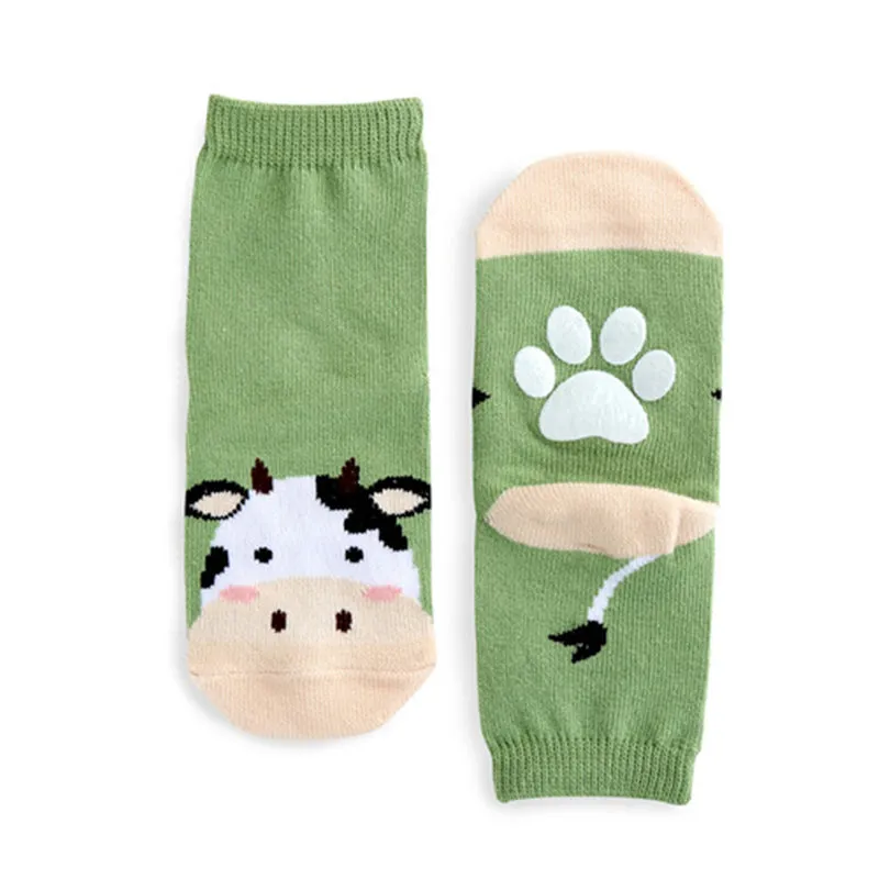 Zoo Milk Cow Non-Slip Socks V1280